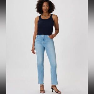 NWOT Quince Bella Stretch Straight Jeans in Frosted Blue Size 29